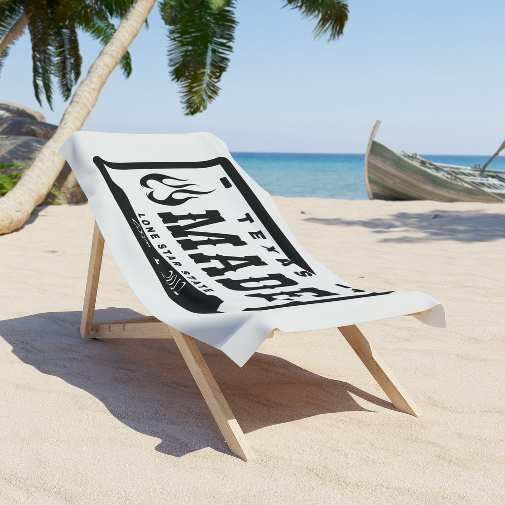 Texas Made Beach Towel – Lone Star State License Plate Design