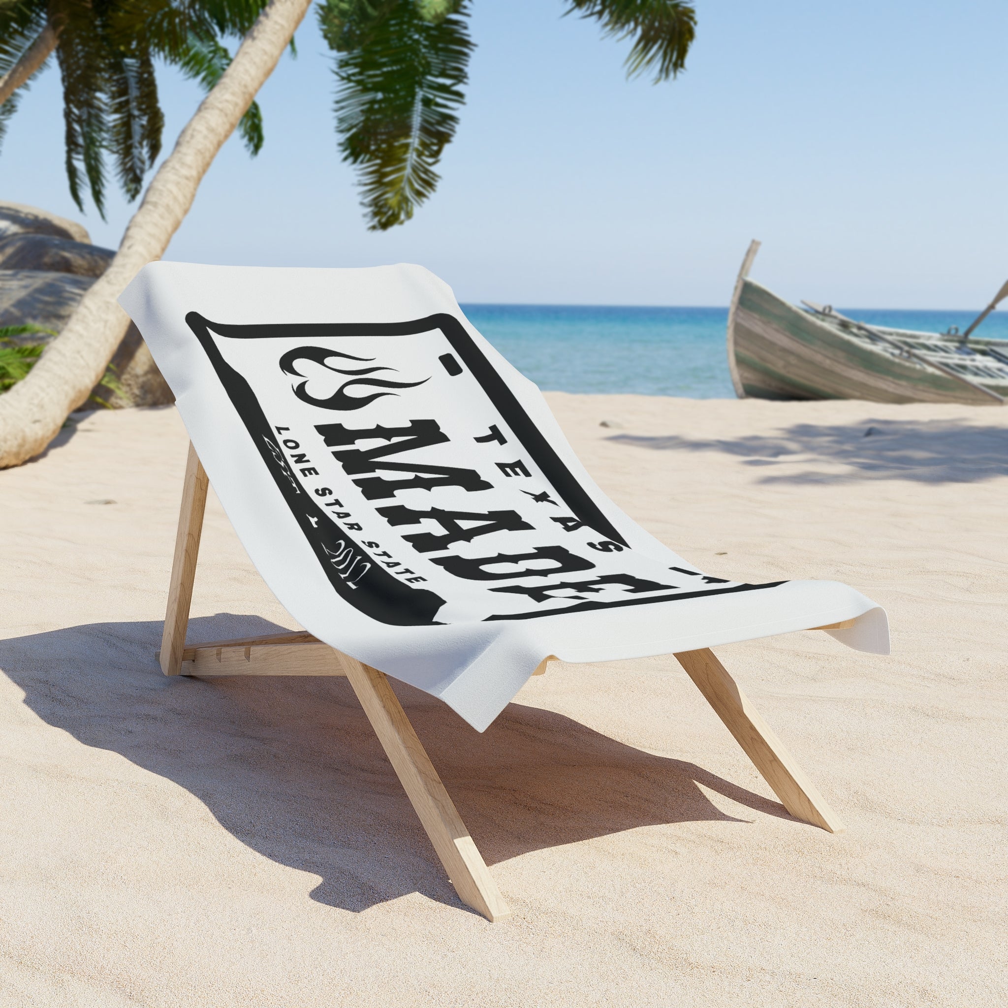 Texas Made Beach Towel – Lone Star State License Plate Design