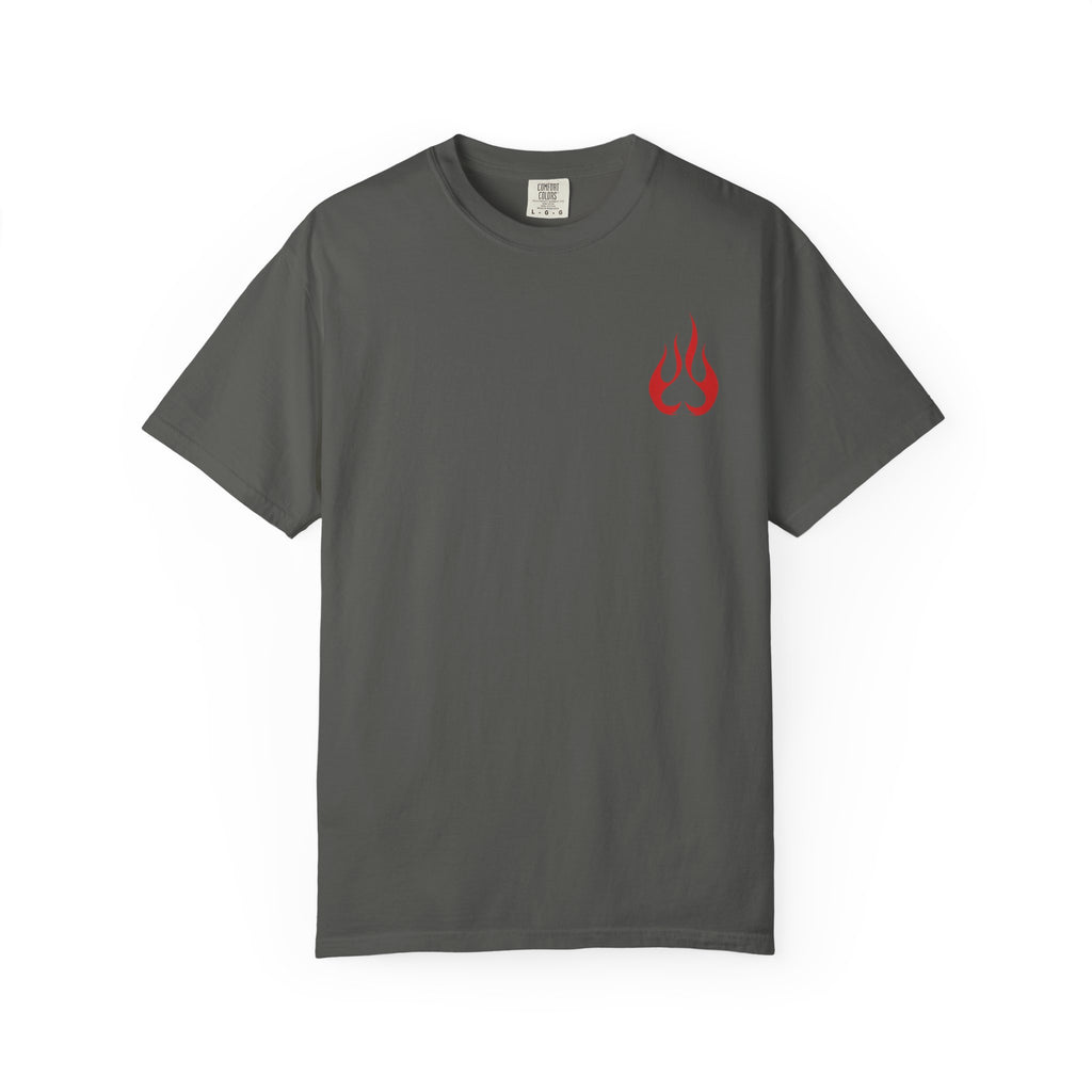 Blackjack Speed Shop T-Shirt — Retro Stripes & Flame Logo