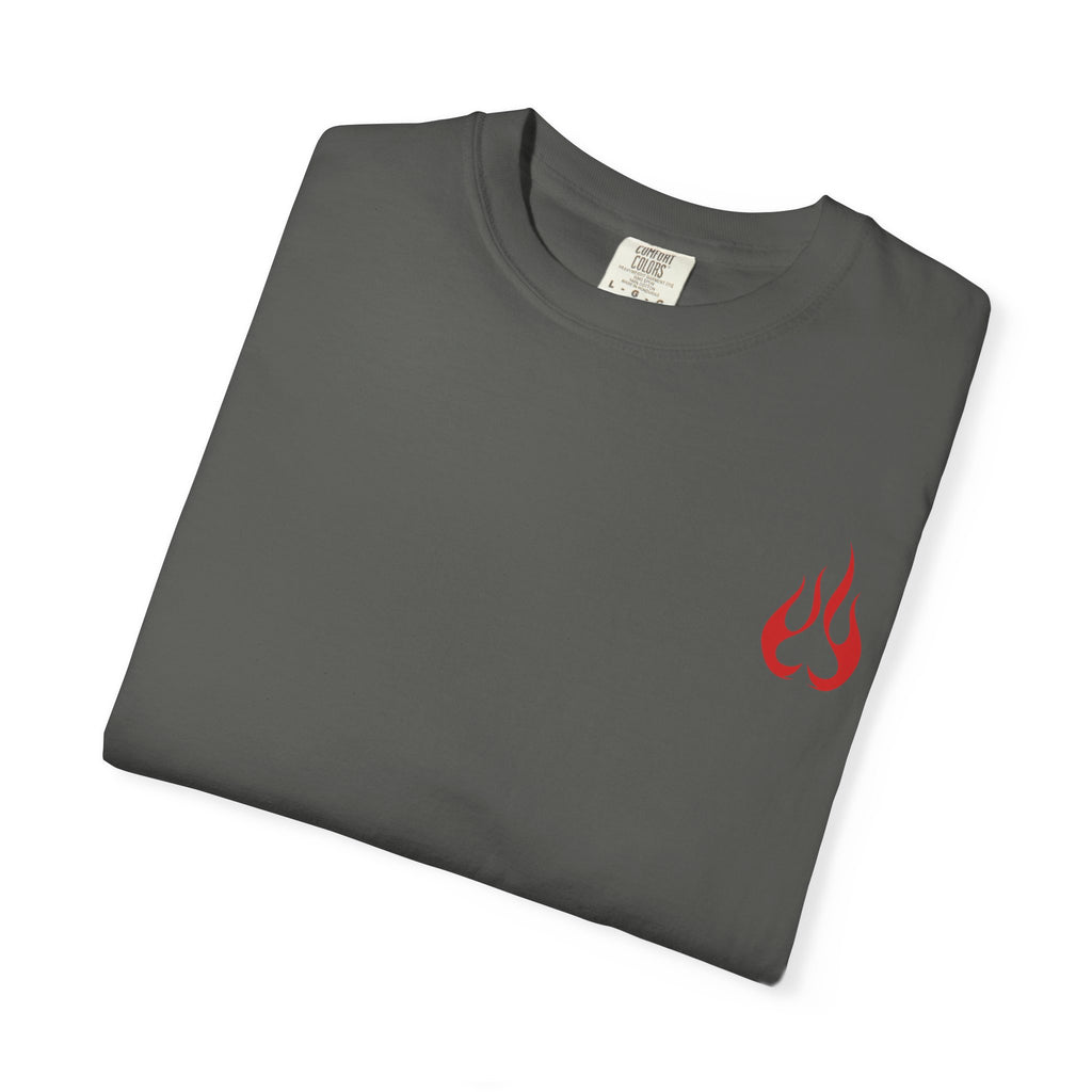 Blackjack Speed Shop T-Shirt — Retro Stripes & Flame Logo