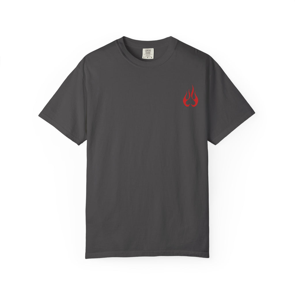 Blackjack Speed Shop T-Shirt — Retro Stripes & Flame Logo