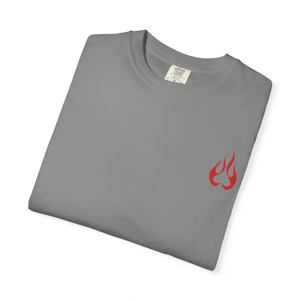 Blackjack Speed Shop T-Shirt — Retro Stripes & Flame Logo