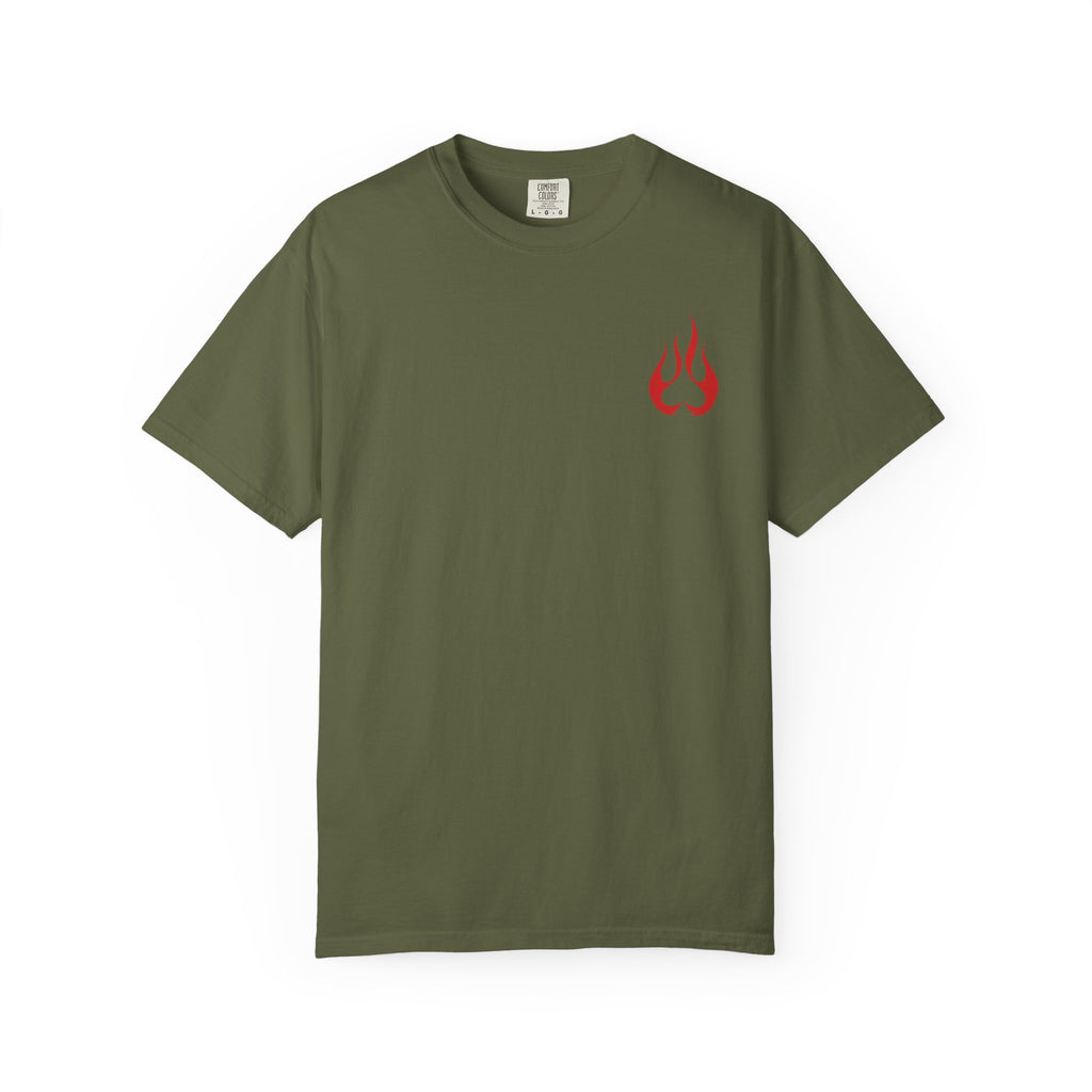 Blackjack Speed Shop T-Shirt — Retro Stripes & Flame Logo