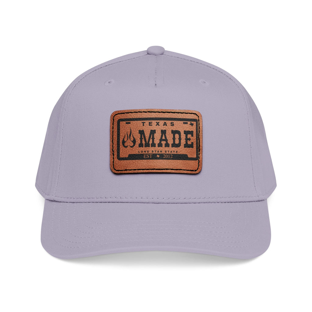 Mid Profile Baseball Cap with Leather Patch (Rectangle)