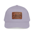 Mid Profile Baseball Cap with Leather Patch (Rectangle)