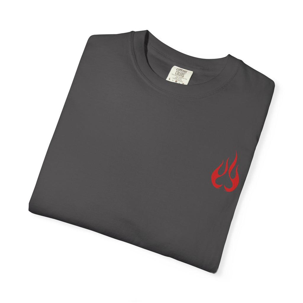 Blackjack Speed Shop T-Shirt — Retro Stripes & Flame Logo