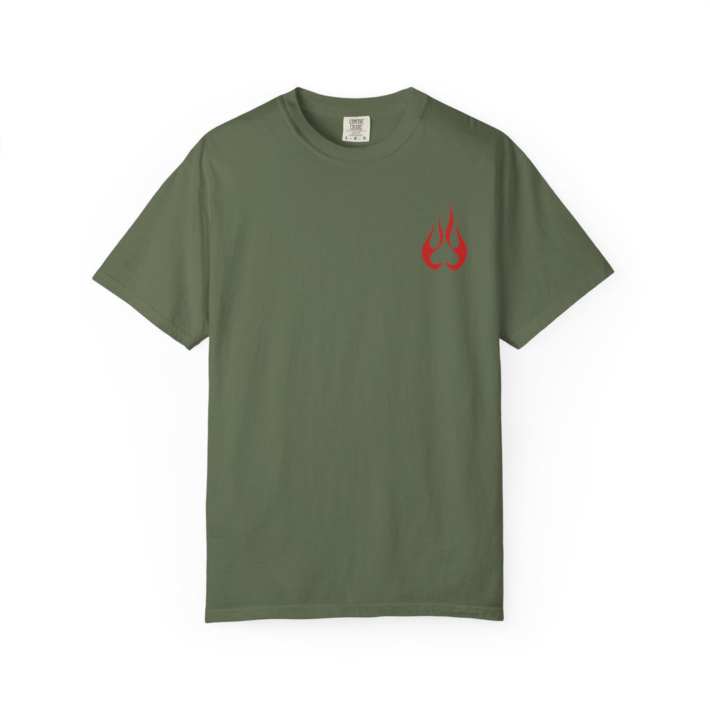 Blackjack Speed Shop T-Shirt — Retro Stripes & Flame Logo