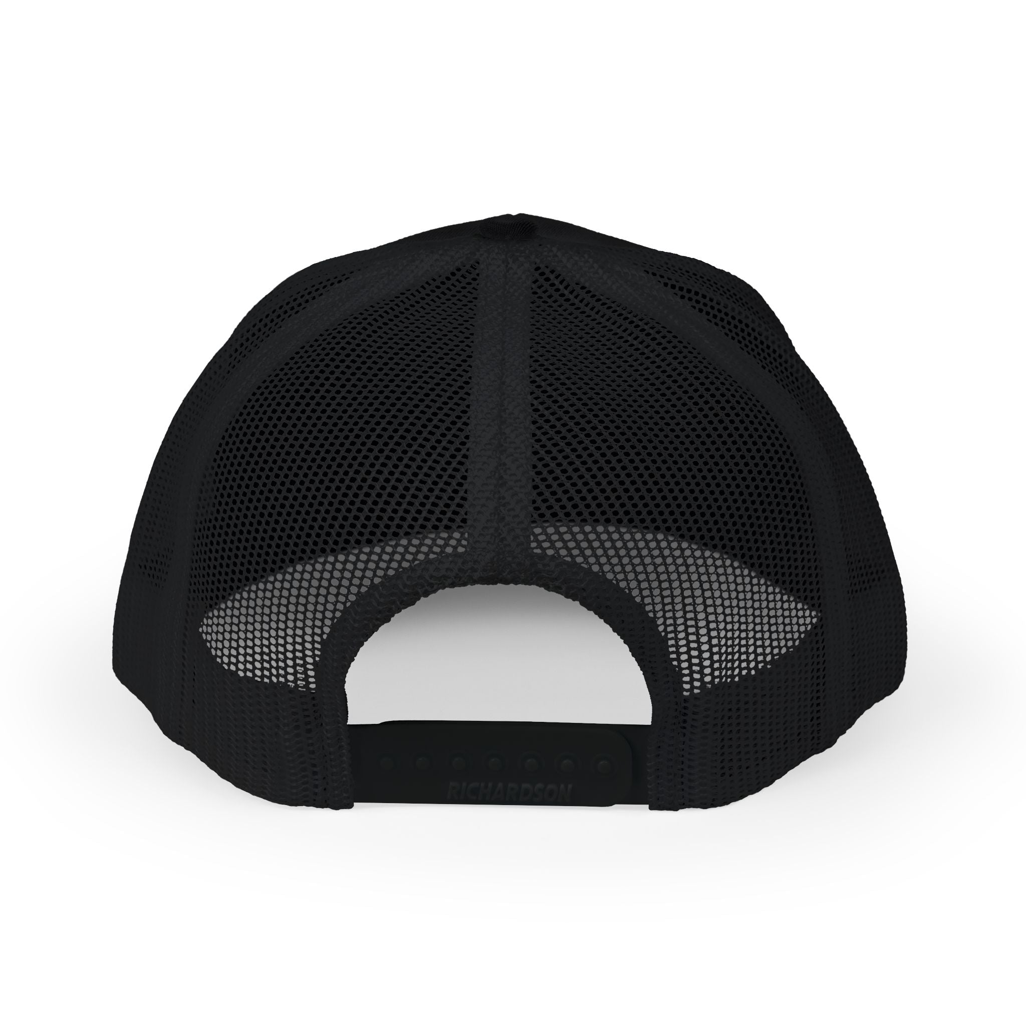 Flame Patch Trucker Cap — Retro Red Fire Embroidered Snapback