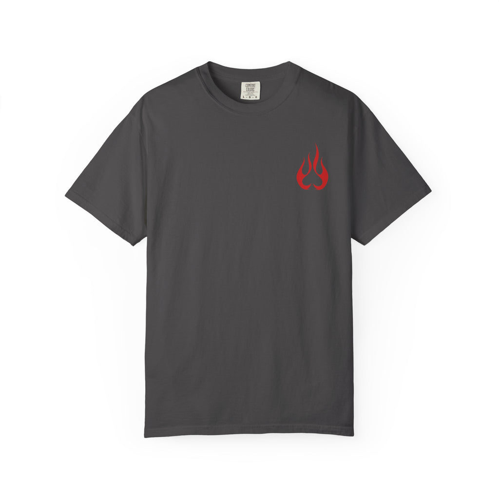Blackjack Speed Shop T-Shirt — Retro Stripes & Flame Logo
