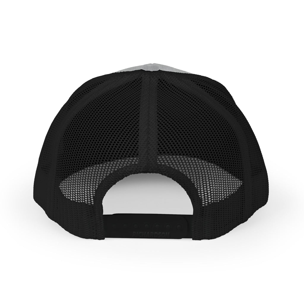 Flame Patch Trucker Cap — Retro Red Fire Embroidered Snapback