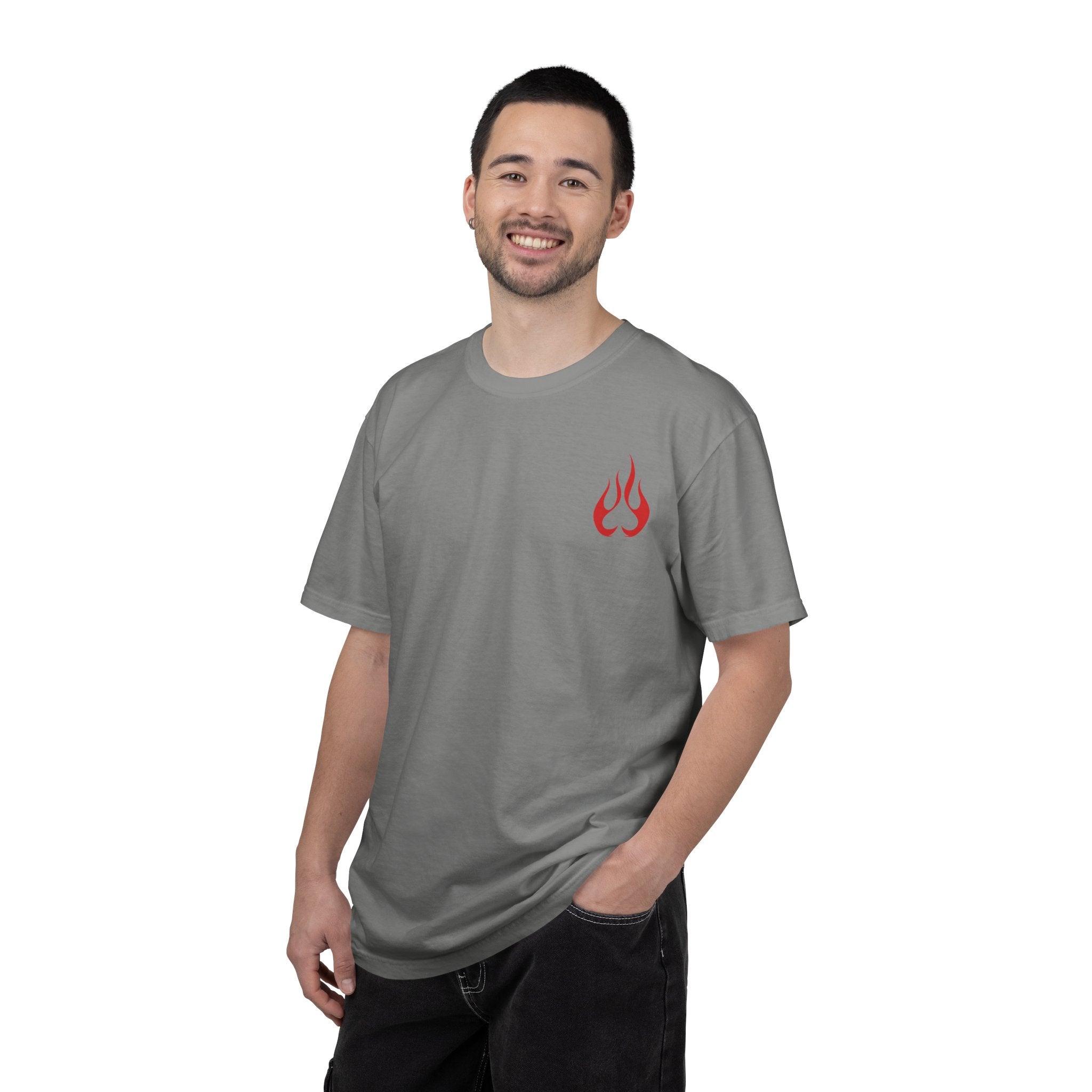 Blackjack Speed Shop T-Shirt — Retro Stripes & Flame Logo
