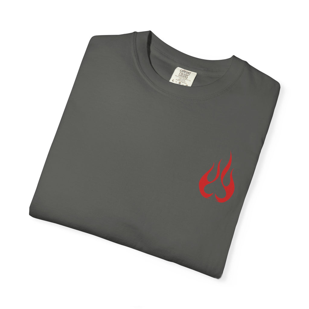 Blackjack Speed Shop T-Shirt — Retro Stripes & Flame Logo