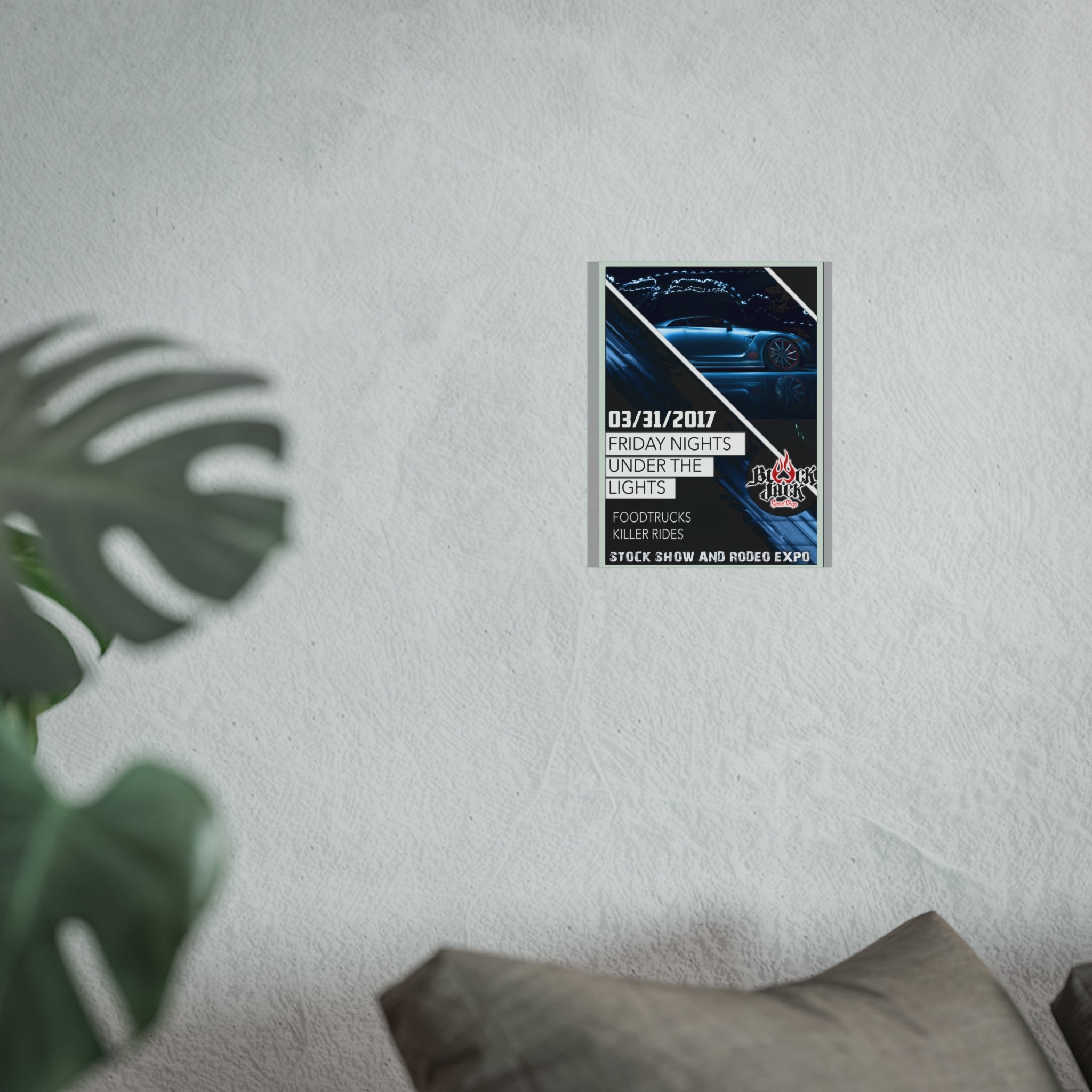 Fine Art Poster — 'Friday Nights Under the Lights' Car Show Event Print