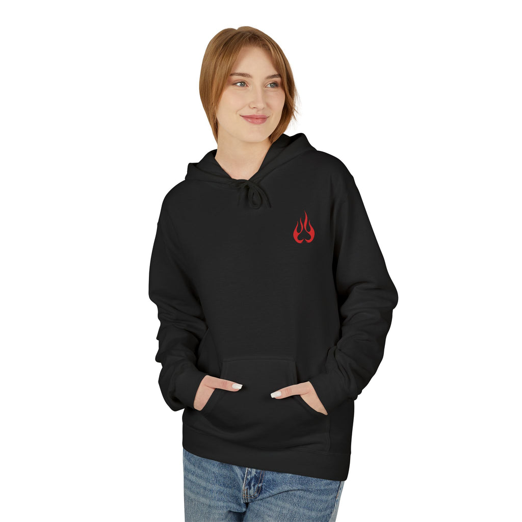 Texas Made Hoodie — ’Texas Made’ License Plate Design with Flame Logo