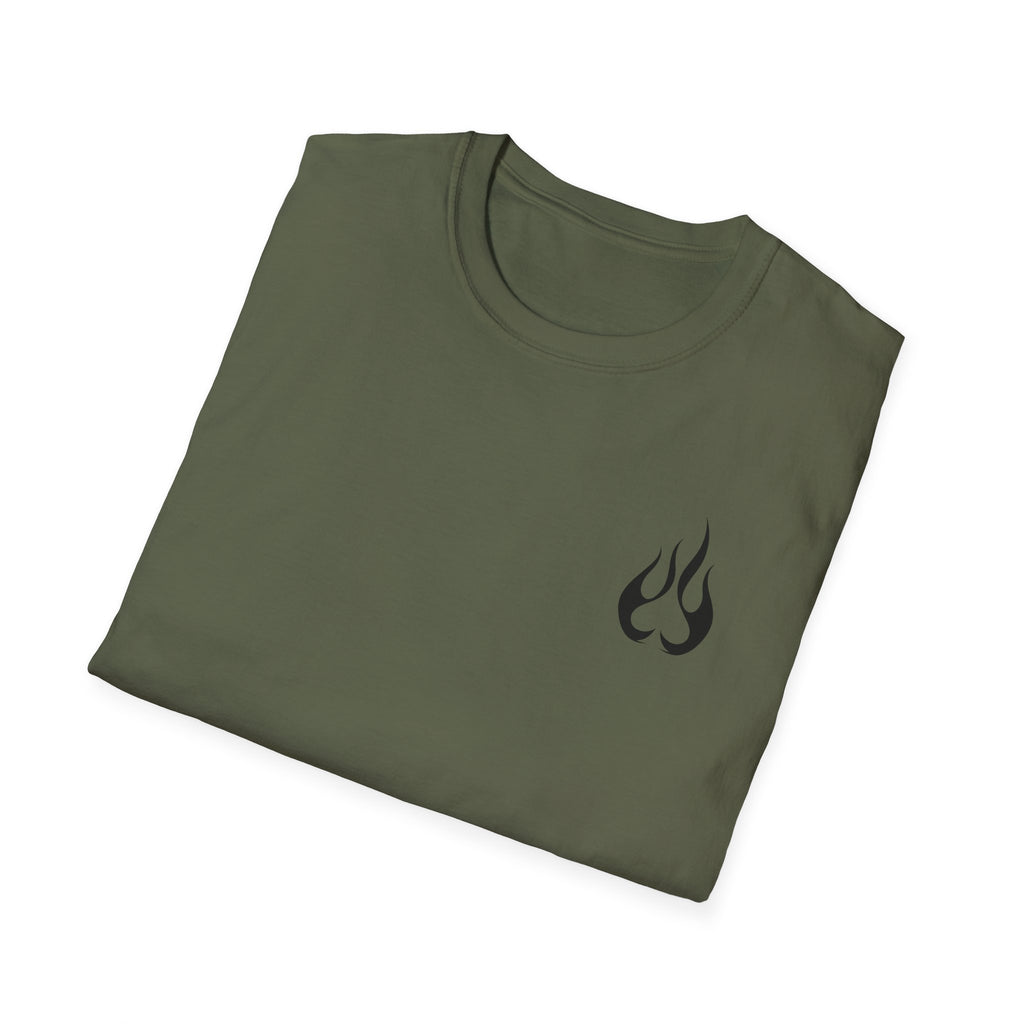 Texas Made T-Shirt – 'Texas Made' License Plate Graphic with Flame Logo