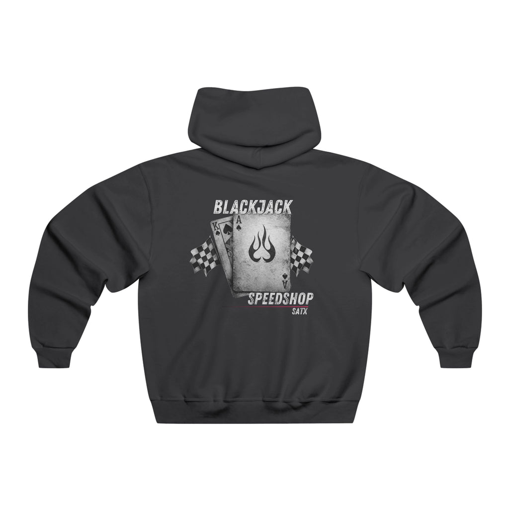 Blackjack Speedshop Flame Hoodie — Vintage Racing Graphic Hooded Sweatshirt