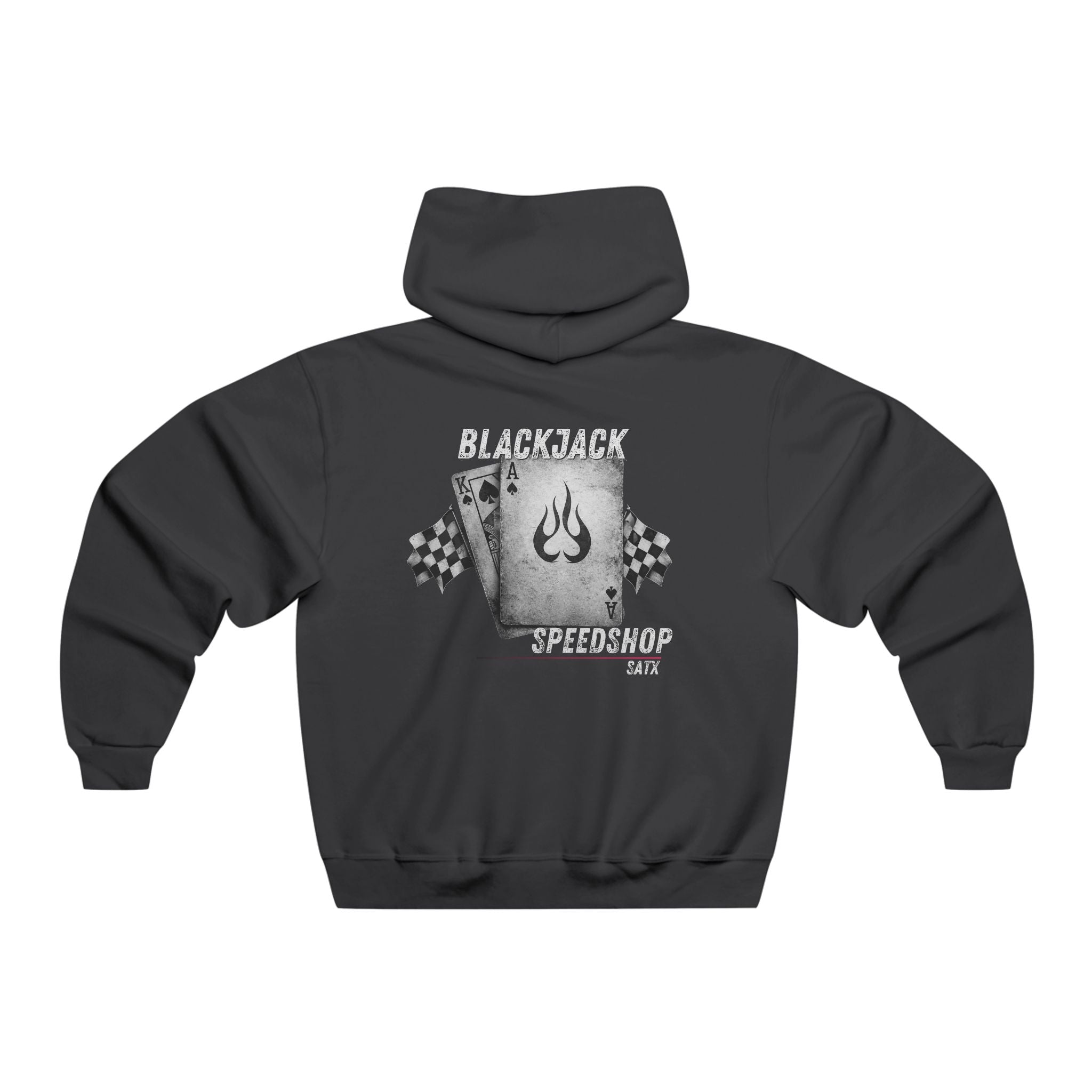 Blackjack Speedshop Flame Hoodie — Vintage Racing Graphic Hooded Sweatshirt