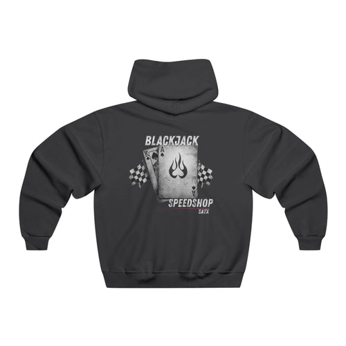 Blackjack Speedshop Flame Hoodie — Vintage Racing Graphic Hooded Sweatshirt