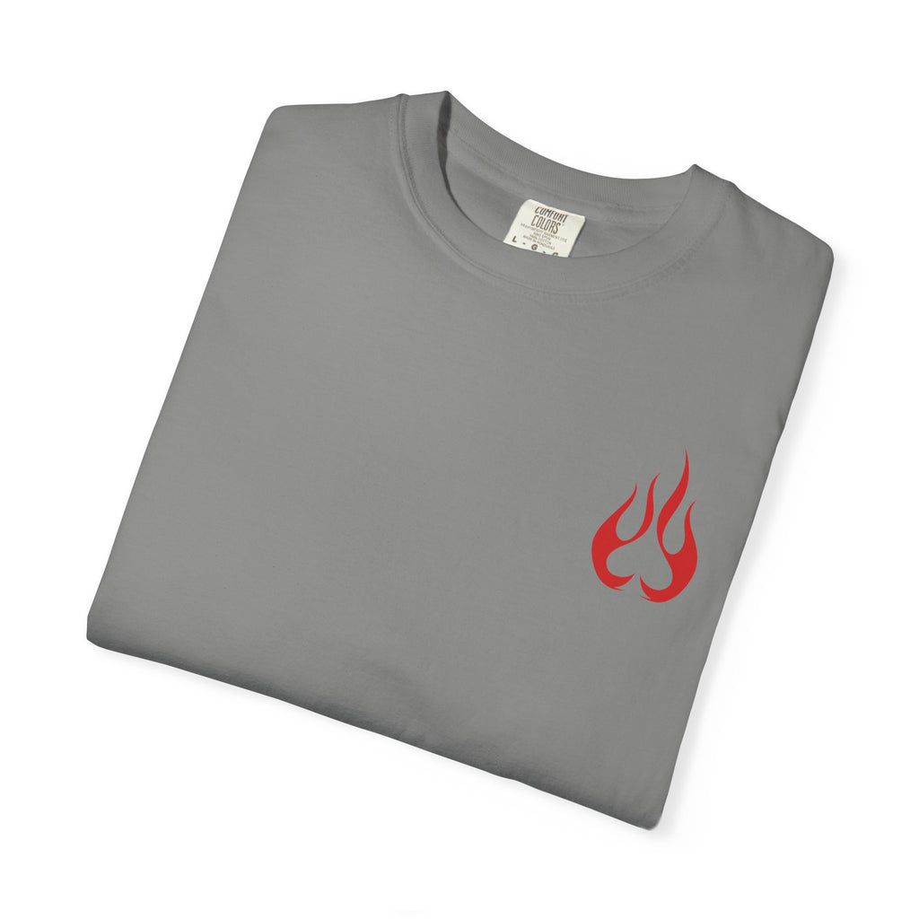 Blackjack Speed Shop T-Shirt — Retro Stripes & Flame Logo